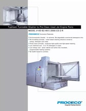 Turntable Washer to Pre-Clean Used Jet Engine Parts Prior to Inspection