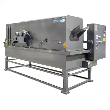 TYPHOON®-MD rotating drum washer ideal for cleaning of screw machine parts, fasteners, small die castings, and stampings