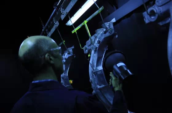 Fluorescent Penetrant Inspection for Automotive Applications