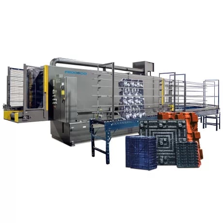 Plastic container, returnable tote, dunnage trays industrial parts washer