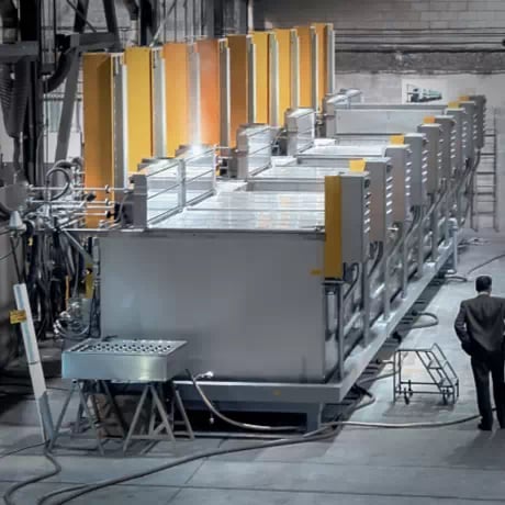 Immersion tanks for parts washing, cleaning and surface treatment in one process