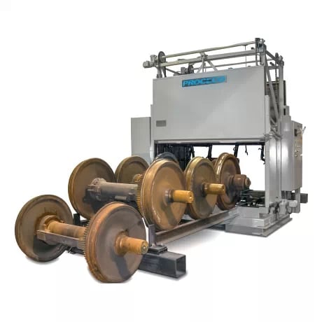 Locomotive wheel set washing plant