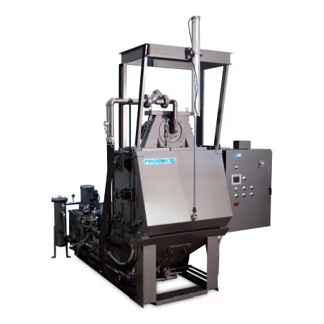 PROCECO's Tumbler Slurry Blaster cleans and degreases geometrically complex components