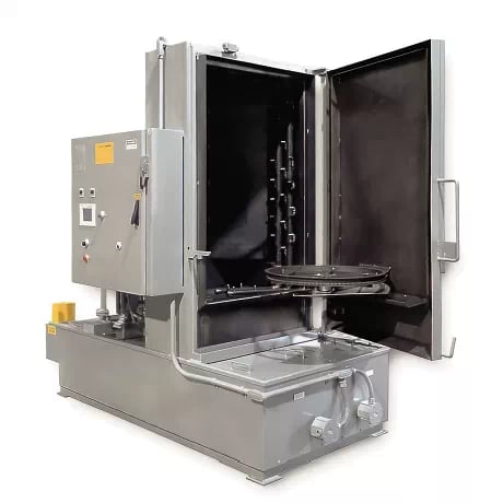 Custom built heavy-duty parts washer for aqueous components cleaning