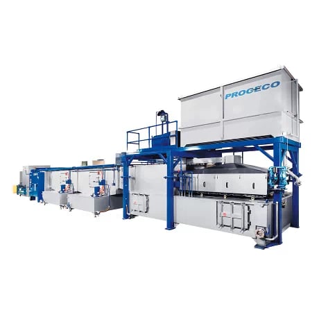 Overhead conveyor parts cleaning systems and chemical treatment systems for variable process times