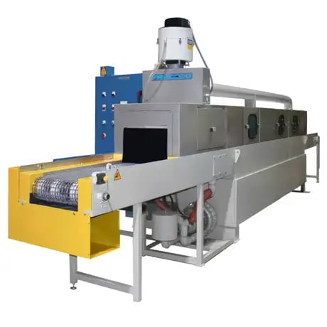 PROCECO's conveyor parts washer is a system engineered for continuous, flow-through parts cleaning and drying