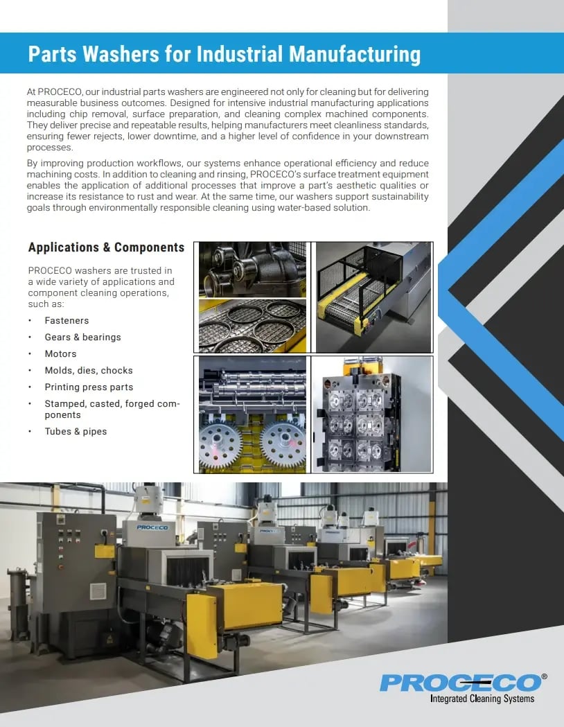 Parts Washers for Industrial Manufacturing 