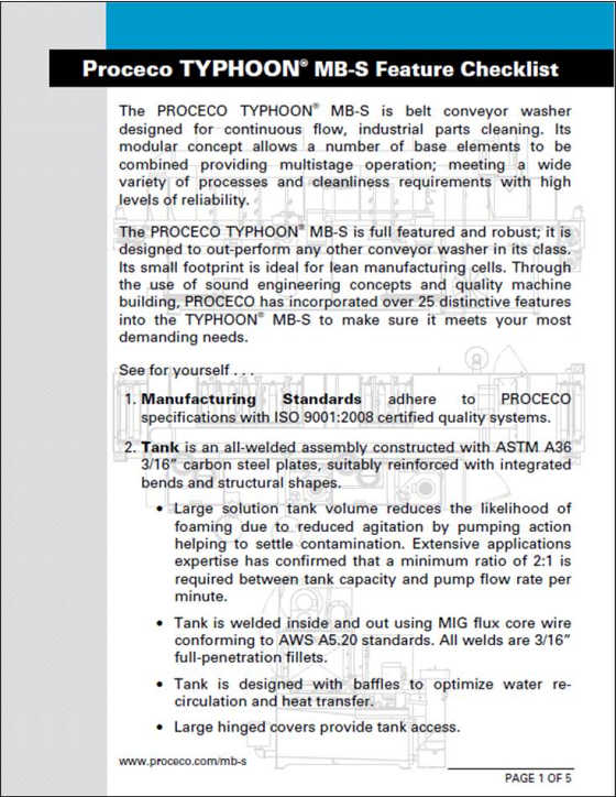 TYPHOON® MB-S Feature Checklist (Document anglais)