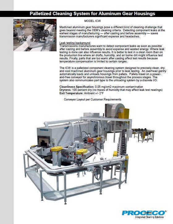 Palletized Cleaning System for Aluminum Gear Housings (Document anglais)