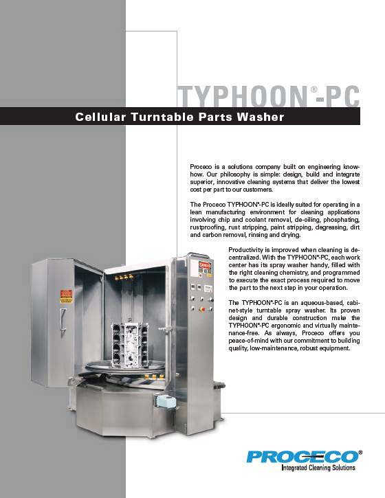 TYPHOON®-PC parts washer (Document anglais)