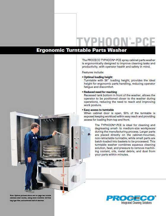 TYPHOON®-PCE turntable parts washer (Document anglais)