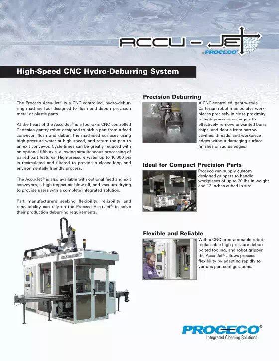 ACCU-JET® high-pressure deburring