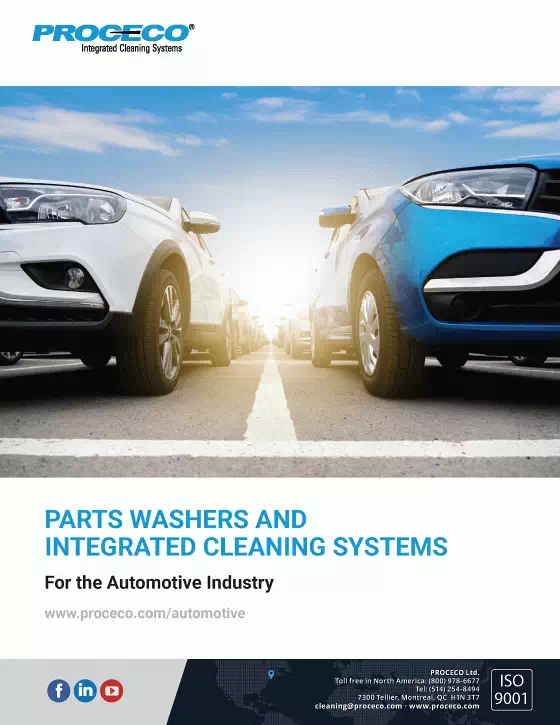 Laveuses et systèmes de nettoyage de pièces automobiles (document en anglais)