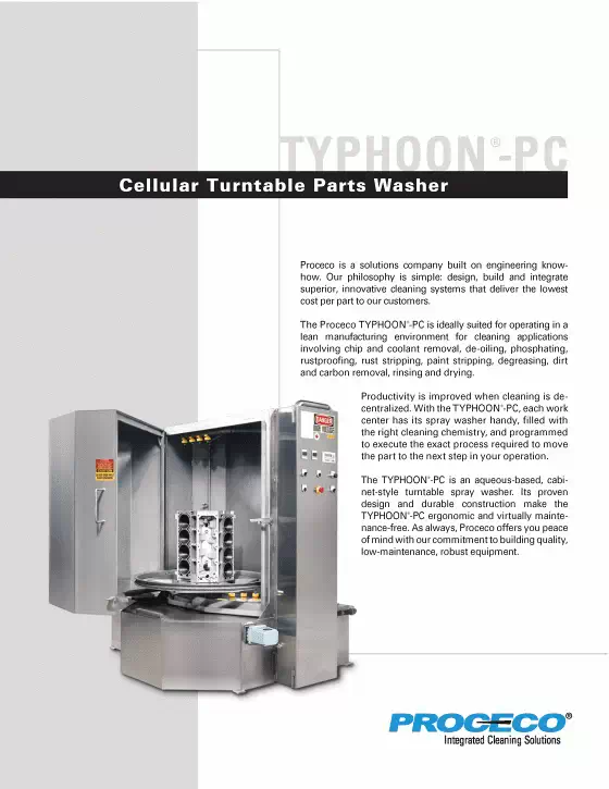 TYPHOON®-PC parts washer (Document anglais)