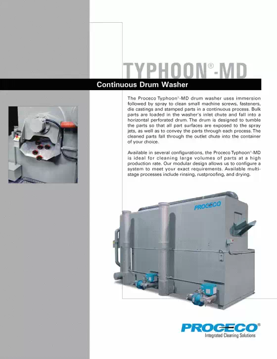 TYPHOON®-MD Rotary Drum Parts Washer