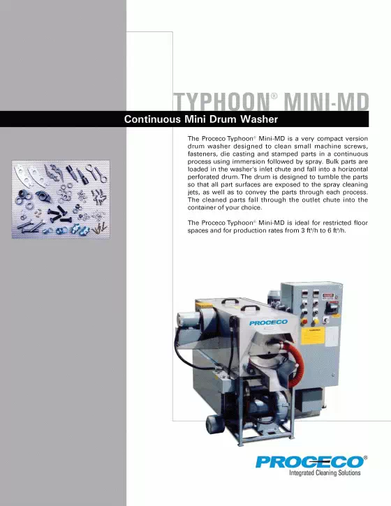 TYPHOON®-MD-MINI Rotary Drum Parts Washer