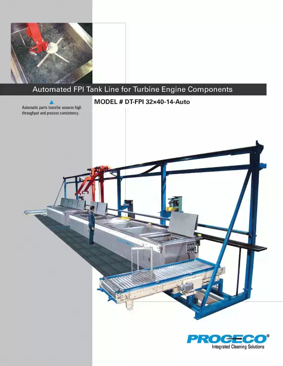  Lignes de bassins FPI automatisées de PROCECO pour les composants de moteurs à turbine (document en anglais)