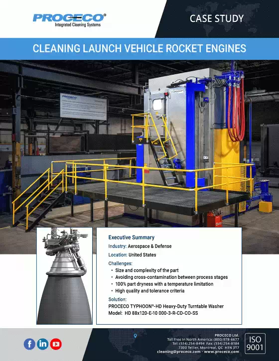 Système de lavage PROCECO des moteurs-fusées de véhicules porteuses (document en anglais)
