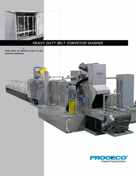 Laveuse à convoyeur à courroie pour charges lourdes (document en anglais)