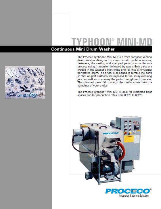 TYPHOON®-MD-mini parts washer (Document anglais)