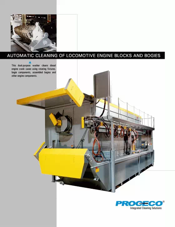 Automatic Cleaning of Locomotive Engine Blocks and Bogies
