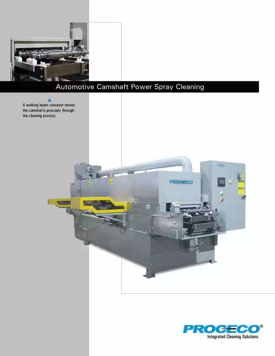 Automotive Camshaft Power Spray Cleaning