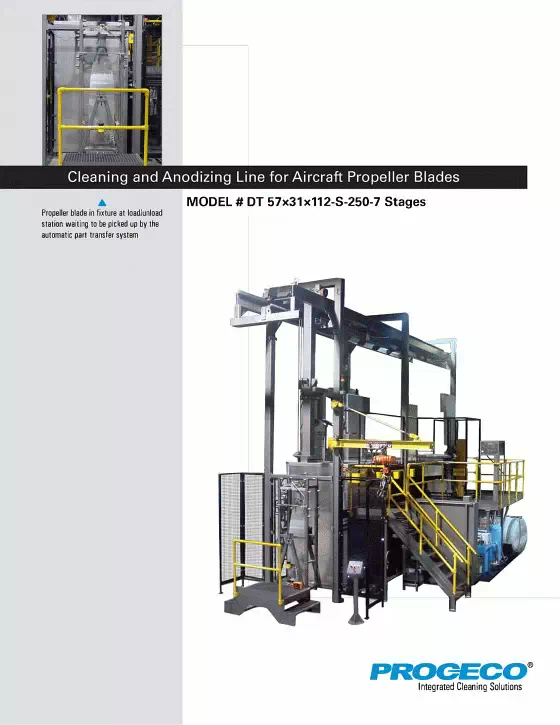 Cleaning and Anodizing Line for Aircraft Propeller Blades