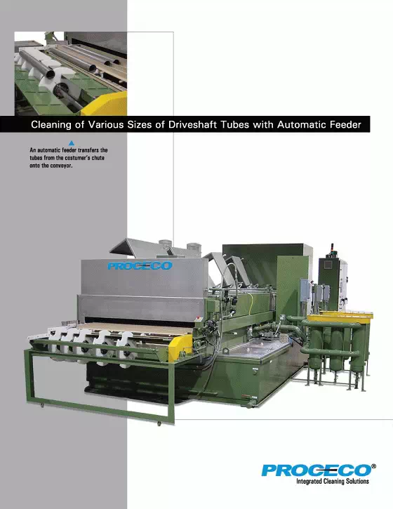 Cleaning of Various Sizes of Driveshaft Tubes with Automatic Feeder