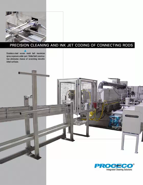 Precision Cleaning and Ink Jet Coding of Connecting Rods