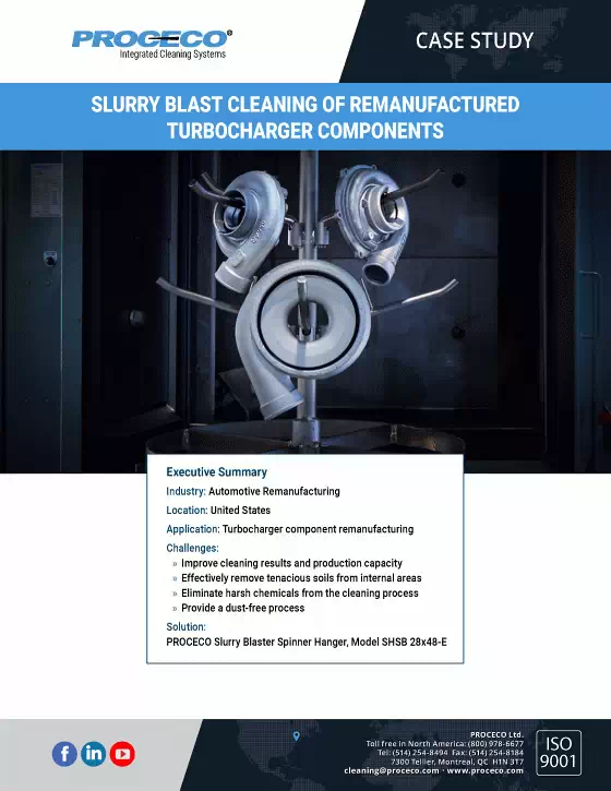 Slurry Blast Cleaning of Remanufactured Turbocharger Components