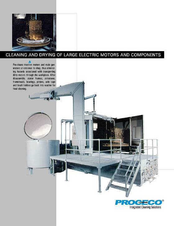 Traction motor - cleaning & drying plant (Document anglais)