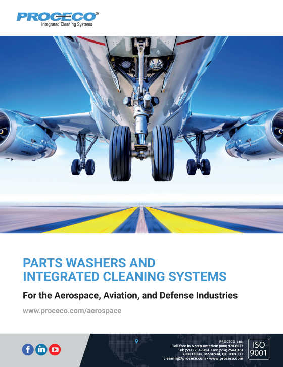 Laveuses et systèmes de nettoyage de pièces pour l'aviation et l'aérospatiale (document en anglais)