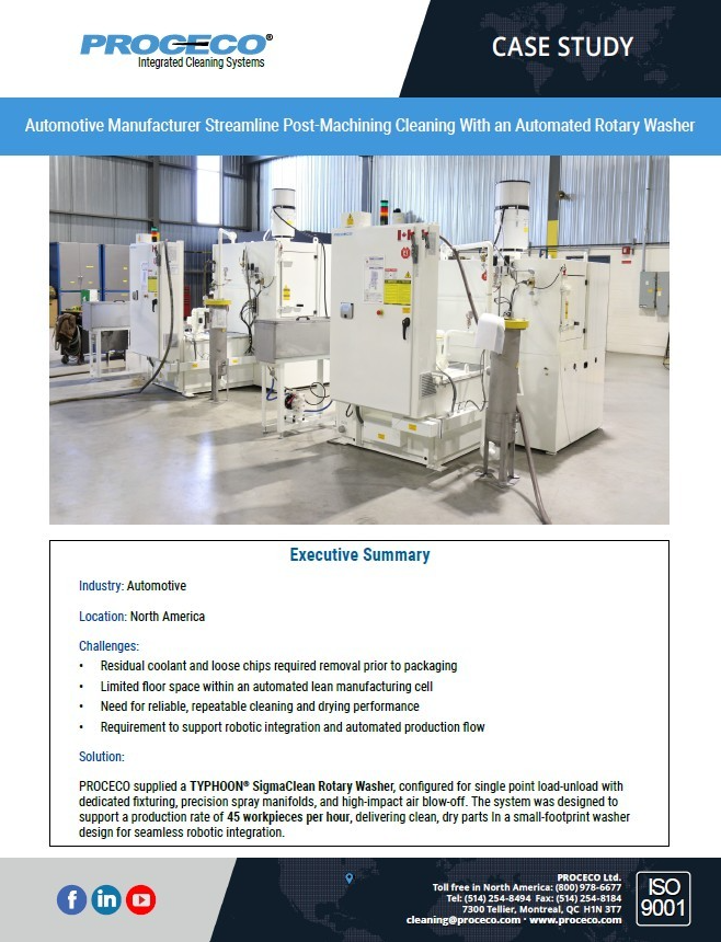  Automotive Manufacturer Streamline Post-Machining Cleaning With an Automated Rotary Washer