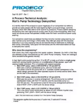 Technologie de pompes Mart (Document anglais)