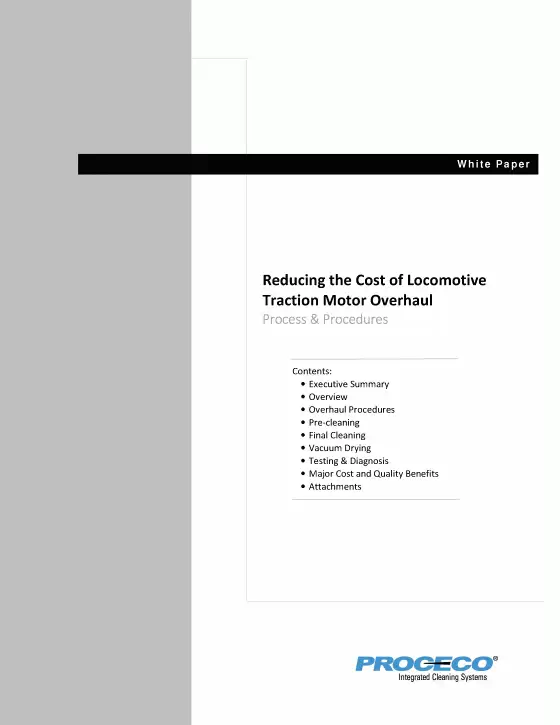 Réduction du coût de la révision des moteurs de traction des locomotives (document en anglais)
